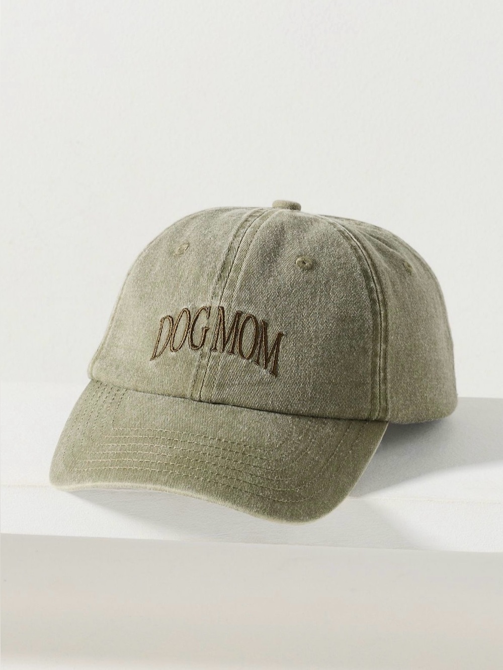 Anthropologie Dog Mom Embroidered Hat